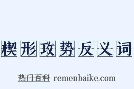 楔形攻势反义词是什么意思的图片